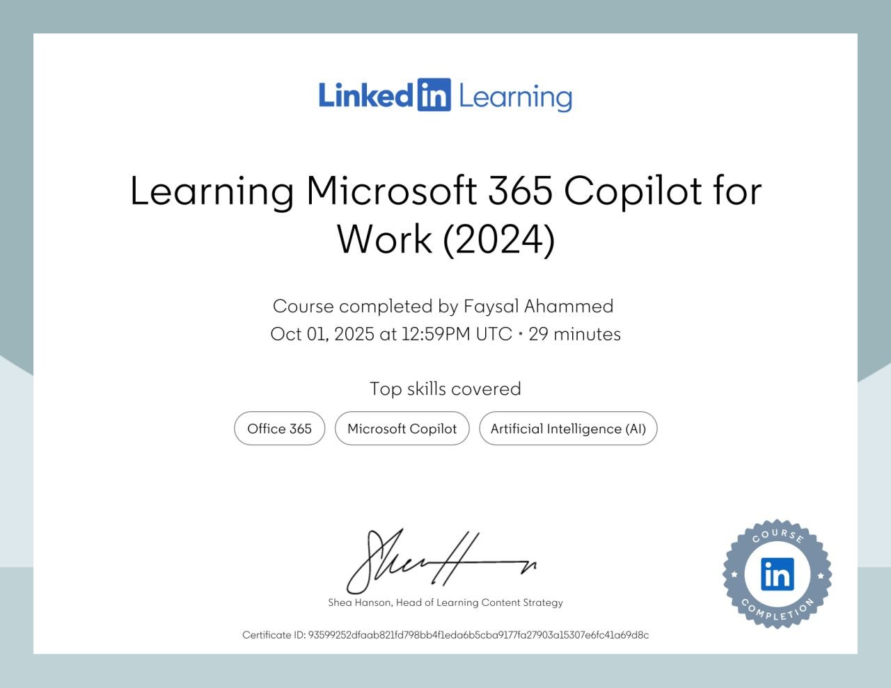 Learning Microsoft 365 Copilot for Work 2024